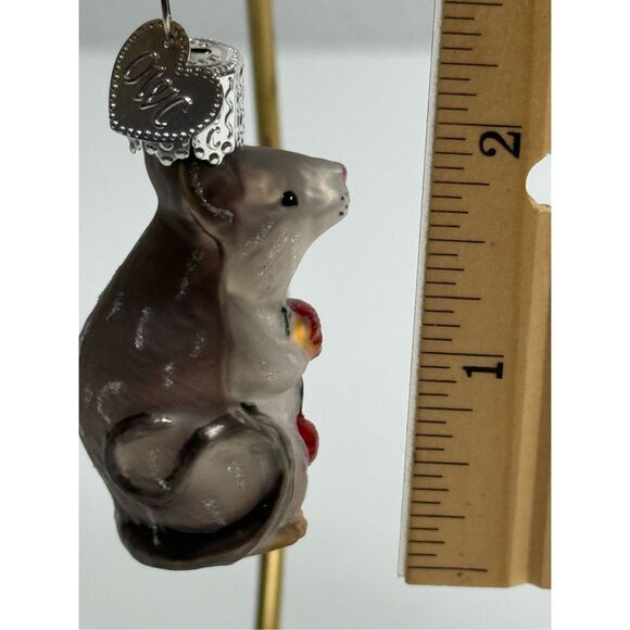 Old World Christmas Ornaments White Mouse Glass Blown Ornaments Christmas Tree - Picture 10 of 13